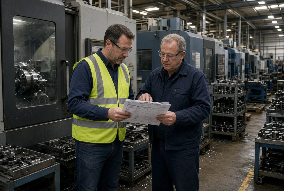 Sourcing buyer assessing supplier manufacturing capability and production capacity while evaluating a factory quotation